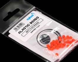 Plastic Beads, 4 mm, Matt Fluo Orange
